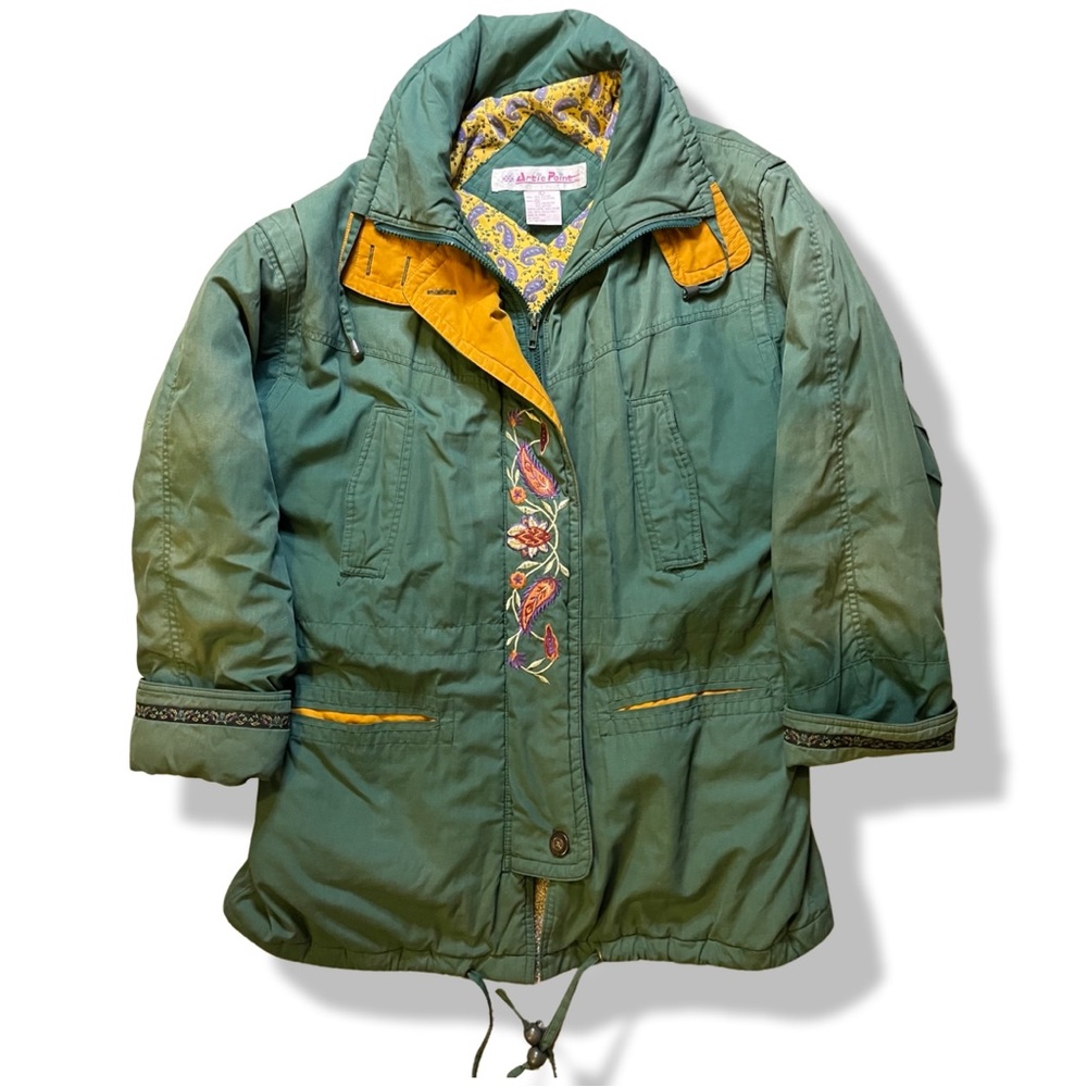 Vintage Artic Point Womens Floral Paisley Parka